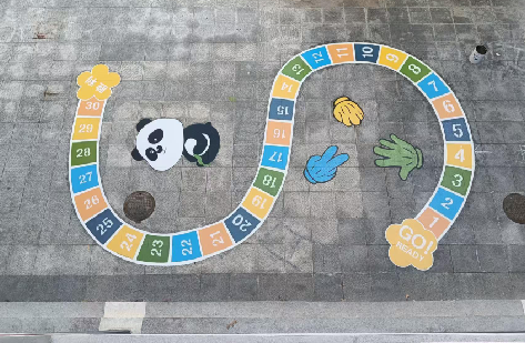常熟地面游戏彩绘