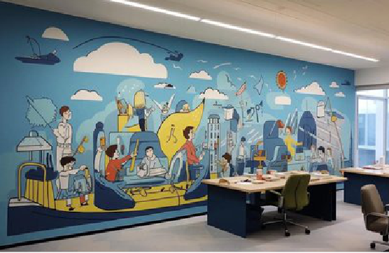 常熟办公室墙绘的特点。